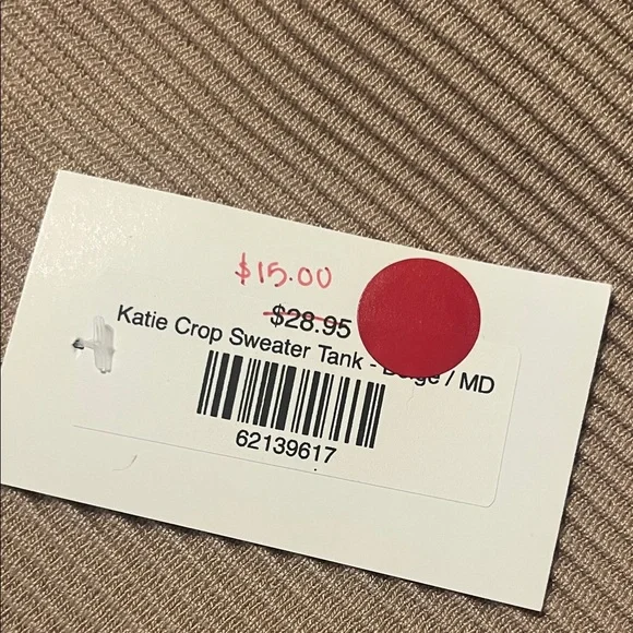 Love Tree Ribbed Tan Crop Tank - Picture 2 of 3